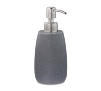 2x soap dispenser hand soap dispenser pump with stainless steel head, grey set
