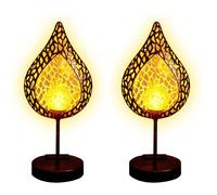 2x Solar Metal Table Lamp Solar Light
