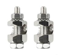 2X Solar Panel Grounding Lug Wire Clips, Tin Plated Copper, Designed for Photovoltaic Module Grounding and Protection, Fits Frame Mounting Holes 4 5mm