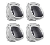 2X Solar-Powered Smd Led Outdoor Wall Lights, Waterproof Security Lamps For Fence Or Steps