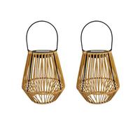 2X Solar Rattan Garden Lights Outdoor Camping Home Courtyard Garden Pavilion Restaurant Led Garden Lights