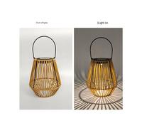 2X Solar Rattan Garden Lights Outdoor Camping Home Courtyard Garden Pavilion Restaurant Led Garden Lights
