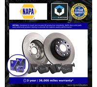 2x Solid Brake Discs and Pads fits SKODA SUPERB Mk3 1.4 Rear 2015 on 300mm Set