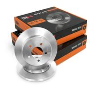 2x Solid Brake Discs Rear Right & Left for CHRYSLER VOYAGER, JEEP CHEROKEE 2000-