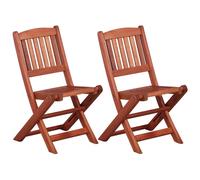 2x Solid Eucalyptus Wood Children's Dining Chairs Kitchen Dinner Seat vidaXL