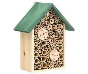 2x Solid Firwood Insect Hotels Wooden Garden Wildlife Nesting House vidaXL