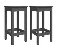 2x Solid Wood Pine Bar Chairs Wooden Dining Room Bar Stool Pub Chair vidaXL