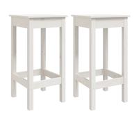 2x Solid Wood Pine Bar Chairs Wooden Dining Room Bar Stool Pub Chair vidaXL