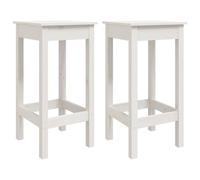 2x Solid Wood Pine Bar Chairs Wooden Dining Room Bar Stool Pub Chair vidaXL