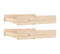 2x Solid Wood Pine Bed Drawers Bed Storage Unit Multi Colours/Sizes vidaXL