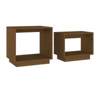 2x Solid Wood Pine Nesting Coffee Tables Centre Table Multi Colours vidaXL