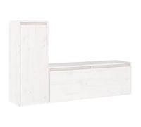 2x Solid Wood Pine TV Cabinets TV Stand Shelf Furniture Multi Colours vidaXL
