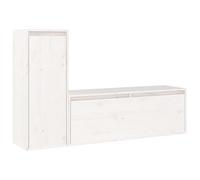 2x Solid Wood Pine TV Cabinets TV Stand Shelf Furniture Multi Colours vidaXL