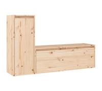 2x Solid Wood Pine TV Cabinets TV Stand Shelf Furniture Multi Colours vidaXL