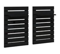 2x Solid Wood Pine Wall-mounted Bedside Shelves Storage Multi Colours vidaXL