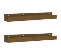 2x Solid Wood Pine Wall Shelves Home Picture Ledge Multi Colours/Sizes vidaXL