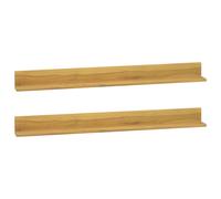 2x Solid Wood Teak Wall Shelves Wall Storage Floating Shelf Multi Sizes vidaXL