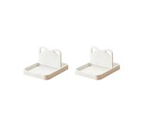 2X Spoon Rest with Lid Holder, Foldable Spoon Holder for Kitchen Counter, Cat Pot Lid Holder for Spoons White