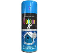 2x Spray Paint Aerosol Primer Matt Gloss Metallic Chalk Glitter Wood Metal Plastic (Beautiful Blue)