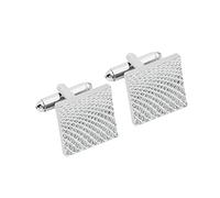 2x Square Cufflinks Durable Carved Pattern for Wedding Shirt | Alloy material carved pattern 1 pair fits suit and shirt for wedding meeting business banquet daily wear