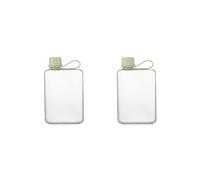 2X Square Water Bottle 500ml Portable Flat Drink Cups Slim Cold Flask Sports Water Bottle Summer Water Flask D