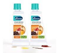 2x Stain Devils Fat & Sauces 50ml Stain Remover, Removes Oil, Grease, Chocolate, Ketchup & Food Stains - Multi-Fat Remover, Fast Acting Laundry Solution