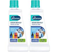 2x Stain Devils Pens and Ink 50ml - Laundry Pens and Ink Stain Remover for Fabric - Removes Ballpoint, Felt Tip, Crayon, Markers, Watercolour Stains on White and Colourful Cloths