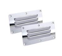 2X Stainless Steel Air Vent Grille Covers 126x65mm Compatible With Boat | Fits Yacht And Marine Applications; Ventilation Grill Cover