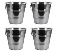 2x Stainless Steel Champagne Cooler Ø 22cm Ice Bucket With Handles 4l Wine