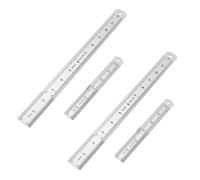 2X Stainless Steel Ruler 12 Inch + 6 Inch Metal Rulers