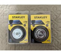2x Stanley Crimped Steel Wire Cup Coarse 70mm Use With Cordless Or Corded Drill