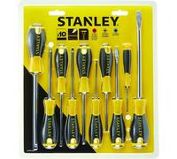2x Stanley Essential Screwdriver Set Black & Yellow Size 10Pcs (15.8/Unit)
