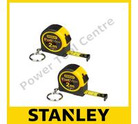 2x Stanley FatMax 2m Pocket Keyring Measuring Tape Stocking Filler - STA133856