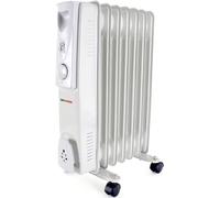 2x Staywarm 3 Heat Settings & Variable Thermostat 7 Fin Oil Radiator White 1500W