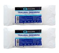 2X Sterile Emergency Trauma Dressings 10cm x 18cm Haemmorragic Control Non Adherent Stretch FFD Field Heavy Bleeding Bandage (2022-09 Expiry)