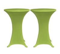 2x Stretch Table Cover 70cm Green Party Tablecloth Tableware Slipcover vidaXL