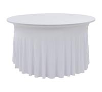 vidaXL 2x Stretch Table Cover with Skirt 150x74cm White Wedding Tablecloth
