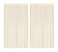 vidaXL String Curtains 2 pcs 140x250 cm Cream UK NEW