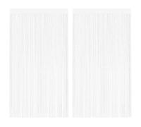vidaXL 2x String Curtains 100x250cm White Room Divider Window Door Background
