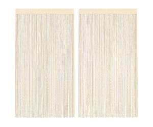 2x String Curtains Room Divider Background 100/140x250 cm Multi Colours vidaXL