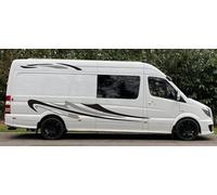 2X Stripe Pattern Decals Compatible with Mercedes Sprinter lwb Camper Van ms10