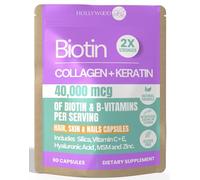 2X Stronger Hair Growth & Nail Strength Capsules - 10,000 mcg Biotin, 620 mg Collagen & 100mg Keratin - Thicker, Fuller Hair, Stronger Nails, Radiant Skin - Clinically Proven in 30 Days.