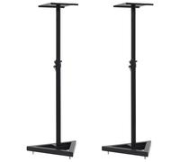 vidaXL 2x Studio Monitor Speaker Stands Black Steel Speaker Support Holder
