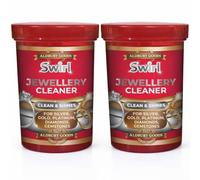 2x Swirl Liquid Jewellery Cleaner with Basket for Silver, Gold, Platinum, Gemstones & Diamonds | Clean and Shines (145ml) - Aldbury Goods