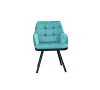 2x Swivel Dining Chairs, Padded Velvet Seat, Modern Kitchen, Rotatable Metal Leg ( Green ) Interior Emporium Ltd Bright Green One Size