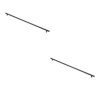 2x T Bar Cupboard Pull Handle 668 x 12mm 608mm Fixing Centres Matt Black