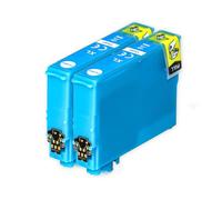2x T2992 29XL Cyan Compatible Ink Cartridges to replace Epson Strawberry Inks For Expression Home XP342 Printers