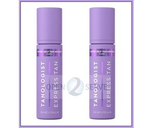 2x Tanologist Tinted Self-Tanning Mousse DARK Express Tan | Vegan - 200ml