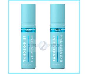 2x Tanologist Tinted Self-Tanning Mousse MEDIUM Express Tan | Vegan - 200ml