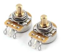 2x TAOT Custom CTS 250K Pot 1/4” Short Solid Shaft Audio Taper Vintage Dish Back